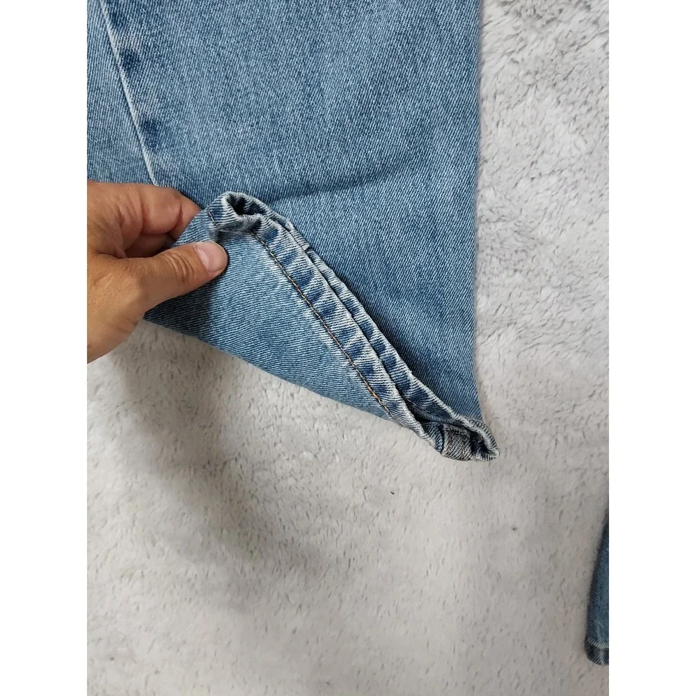 Levis 505 Jeans Mens 31x34 Straight Leg Denim Light Wash Blue Regular Fit Casual